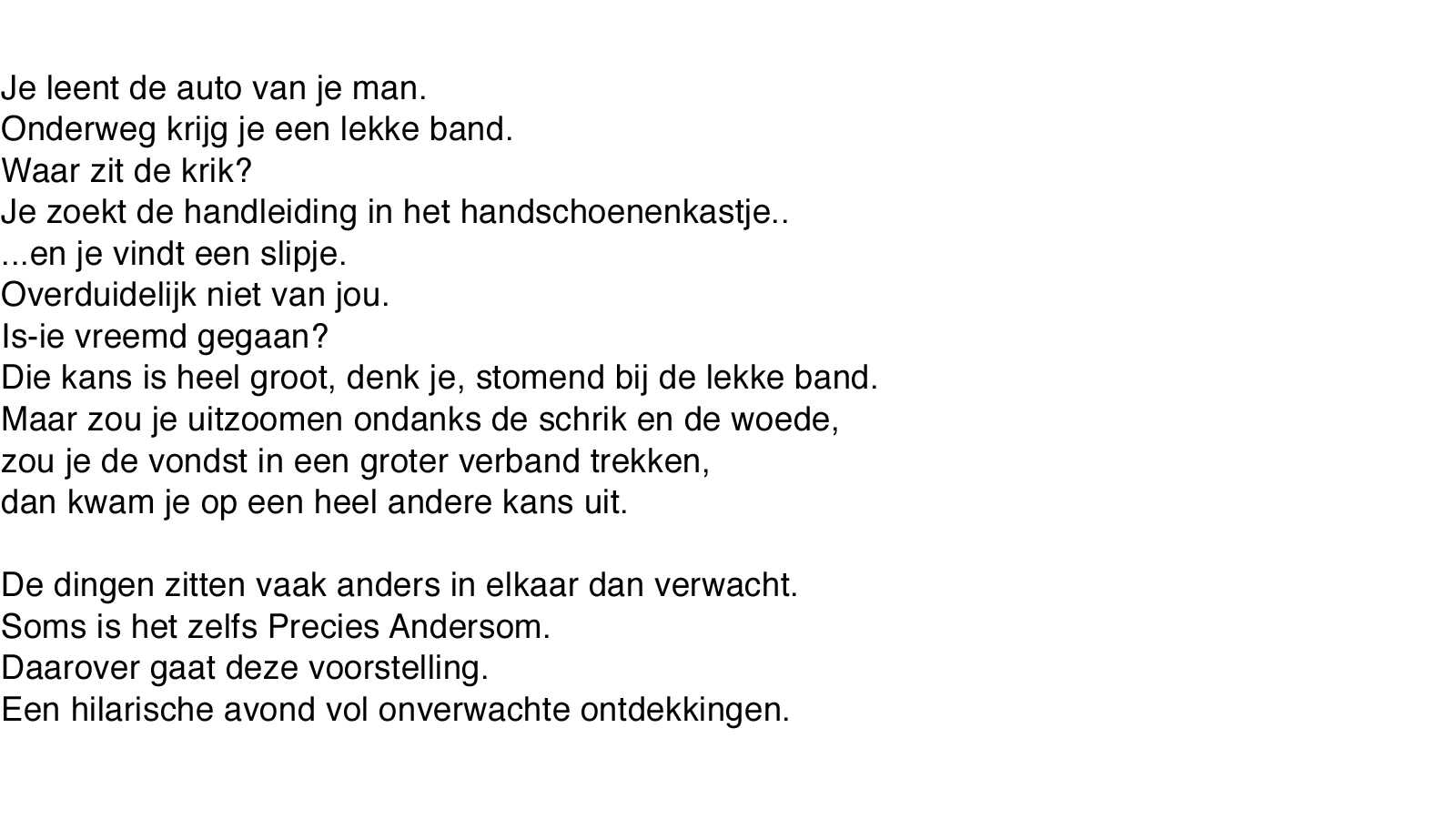 Teaser Precies Andersom WIT